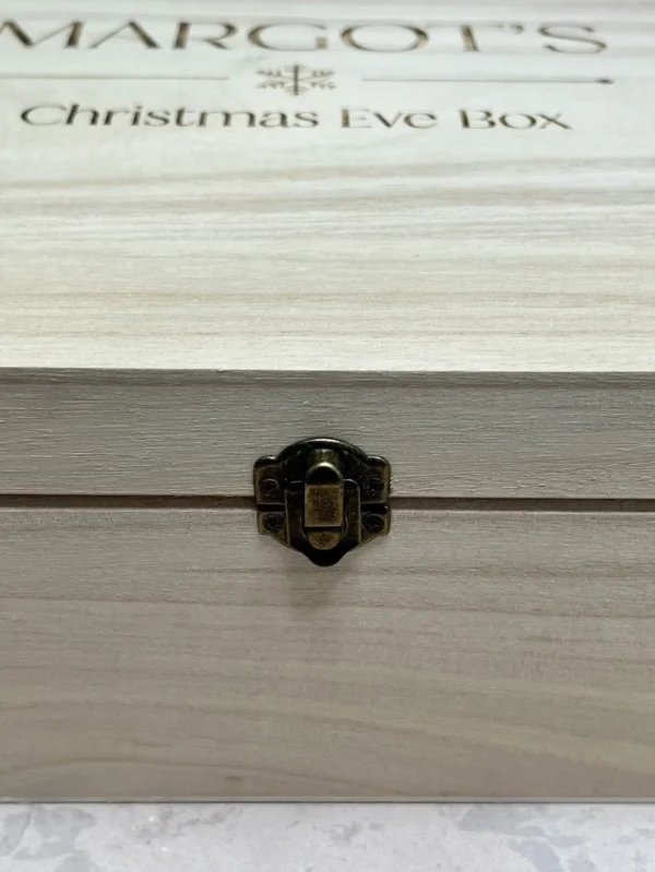 Square Personalised Wooden Christmas Eve Box