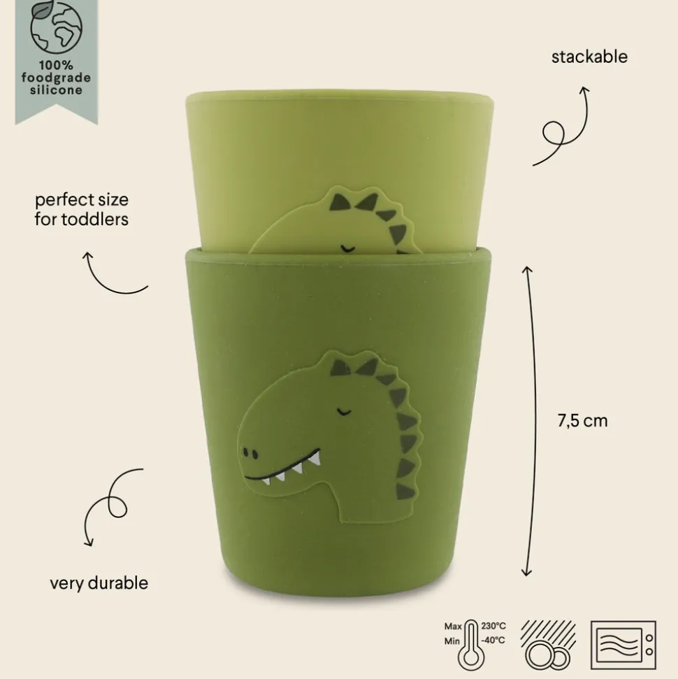 trixie_silicone_cup_pack__2.webp Trixie Silicone Cup 2-pack - Mr. Dino
