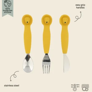 Trixie Silicone Cutlery Set - Mr. Lion