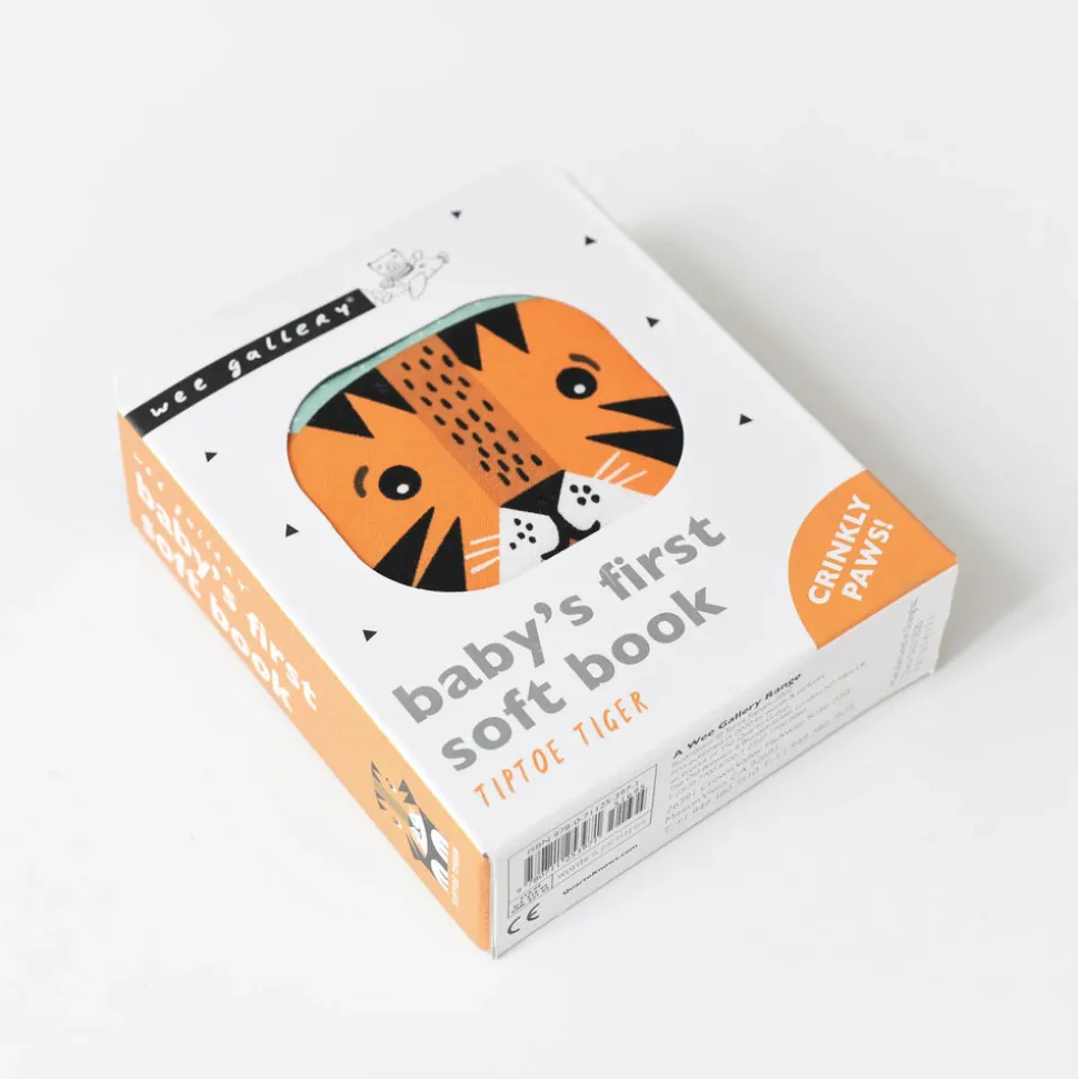 wee_gallery_babys_first_s_1.webp Wee Gallery Baby's First Soft Book - Tiptoe Tiger