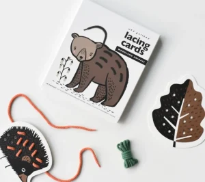 Wee Gallery Lacing Cards - Woodland Animals