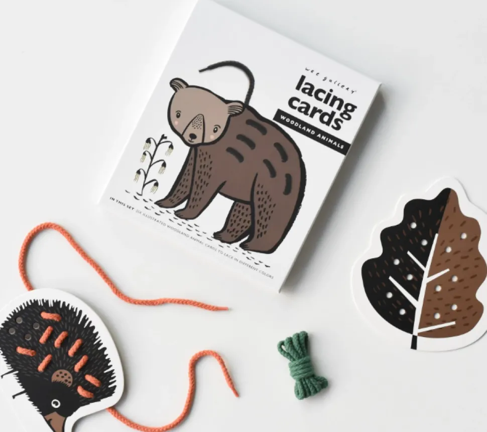 wee_gallery_lacing_cards__1.webp Wee Gallery Lacing Cards - Woodland Animals