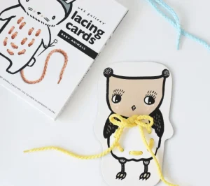 Wee Gallery Lacing Cards - Baby Animals