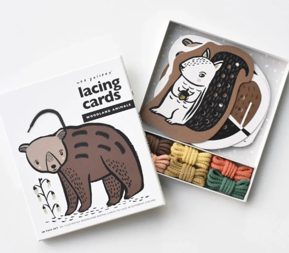 wee_gallery_lacing_cards__2.webp Wee Gallery Lacing Cards - Woodland Animals