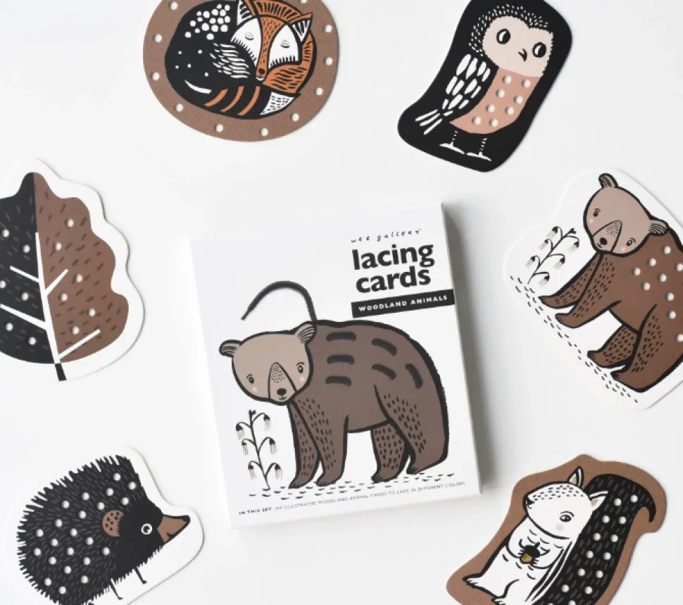 wee_gallery_lacing_cards__3.webp Wee Gallery Lacing Cards - Woodland Animals