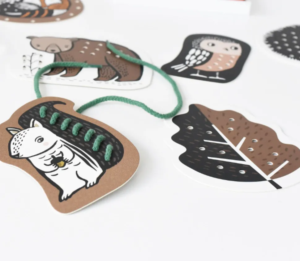wee_gallery_lacing_cards__4.webp Wee Gallery Lacing Cards - Woodland Animals