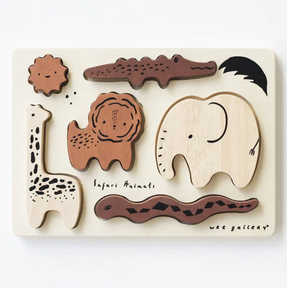 wee_gallery_wooden_tray_p_0.webp Wee Gallery Wooden Tray Puzzle - Safari Animals (2nd Edition)
